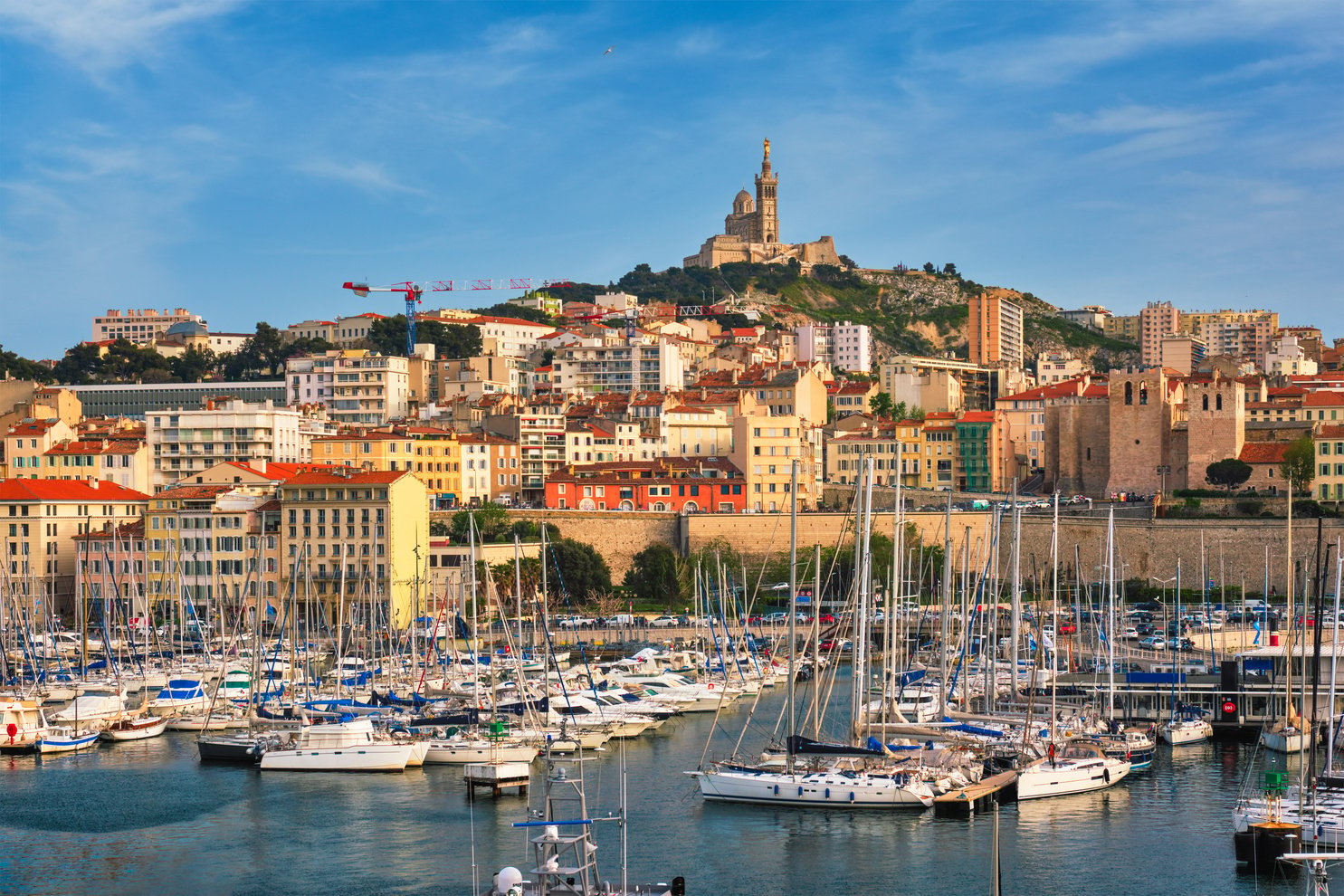 Marseille Old Port with Yachts. Marseille, France